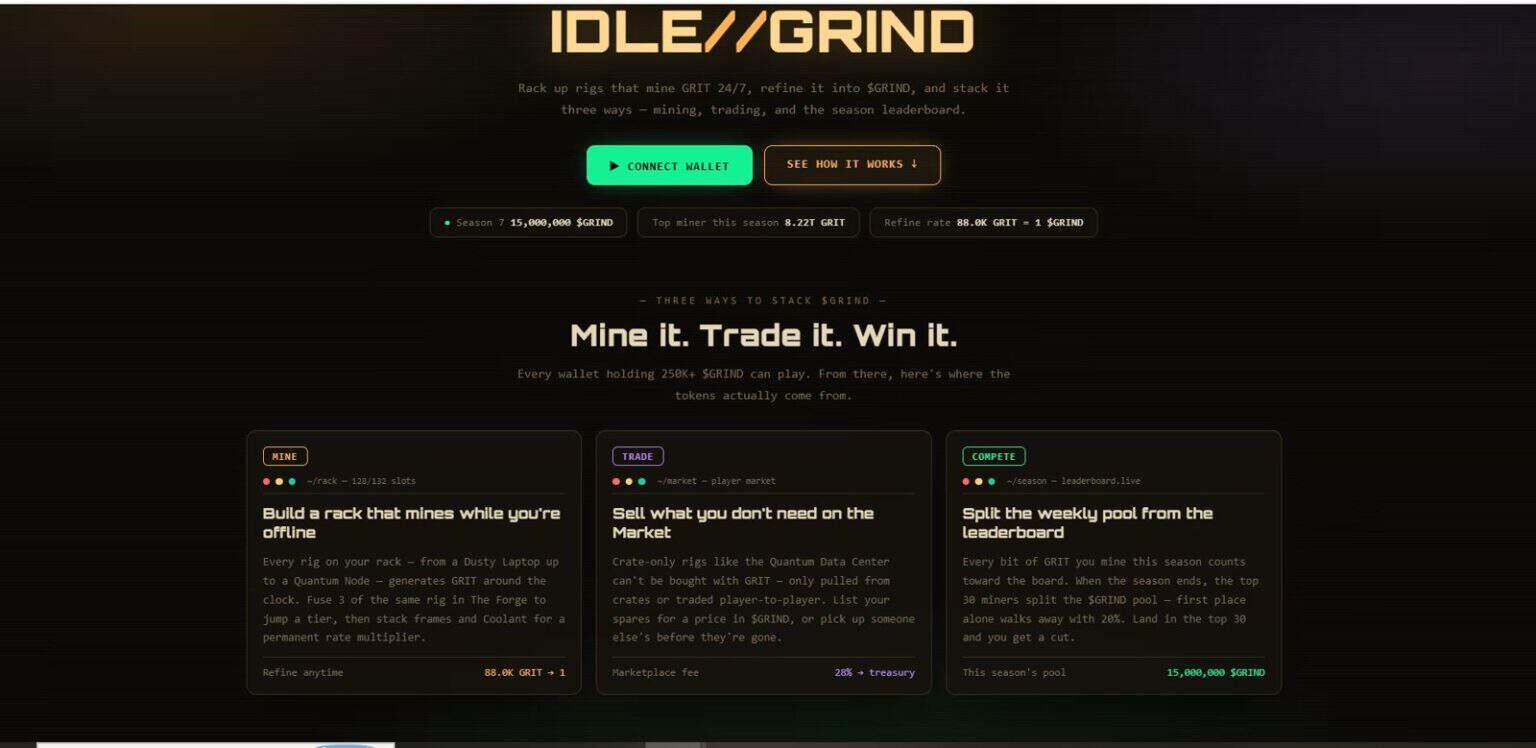 Idle Grind gameplay screenshot 2 – Casual crypto game on Robinhood