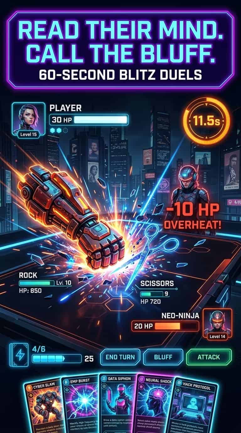 OVERHEAT: Cyber Tactics gameplay screenshot 1 – Card crypto game on BNB Chain