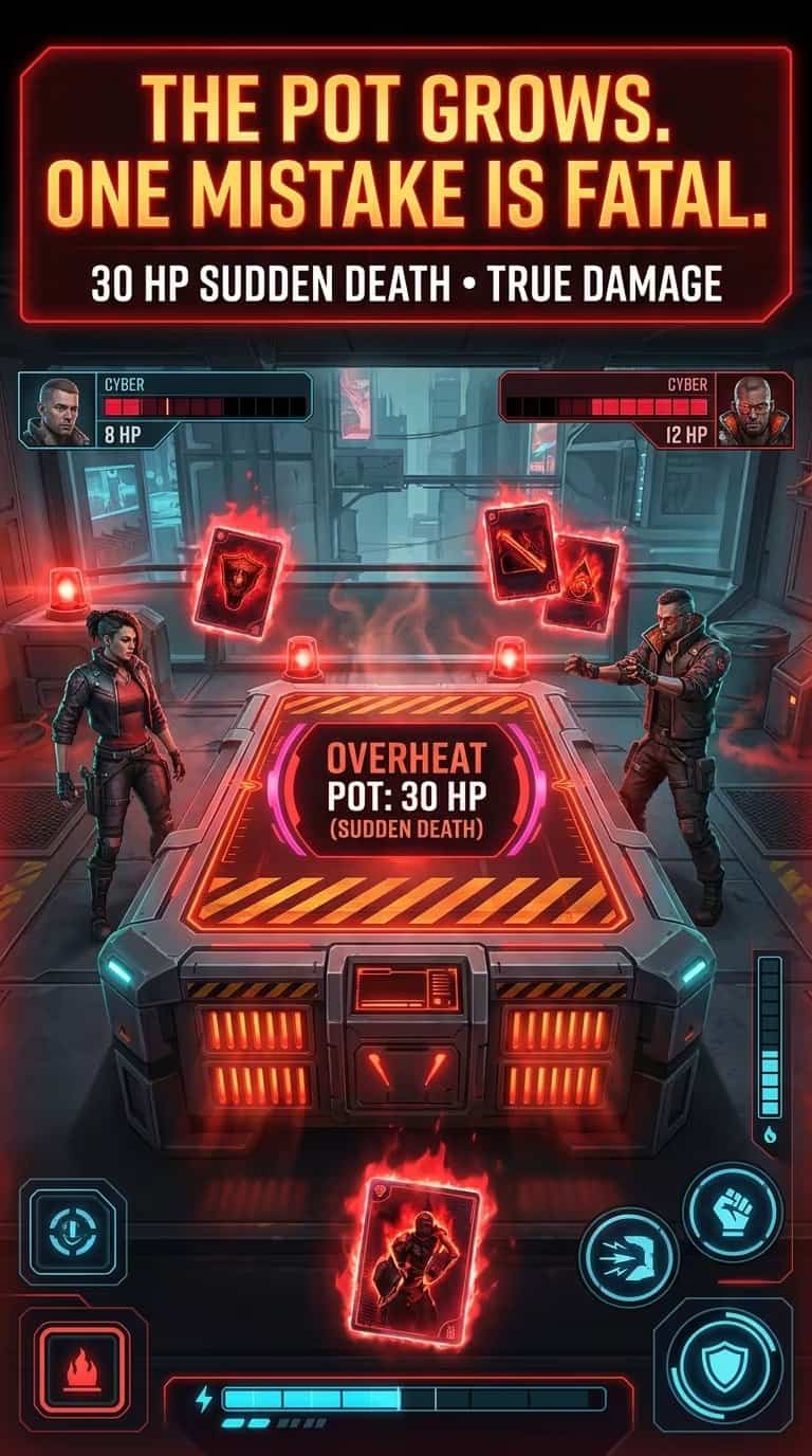 OVERHEAT: Cyber Tactics gameplay screenshot 2 – Card crypto game on BNB Chain