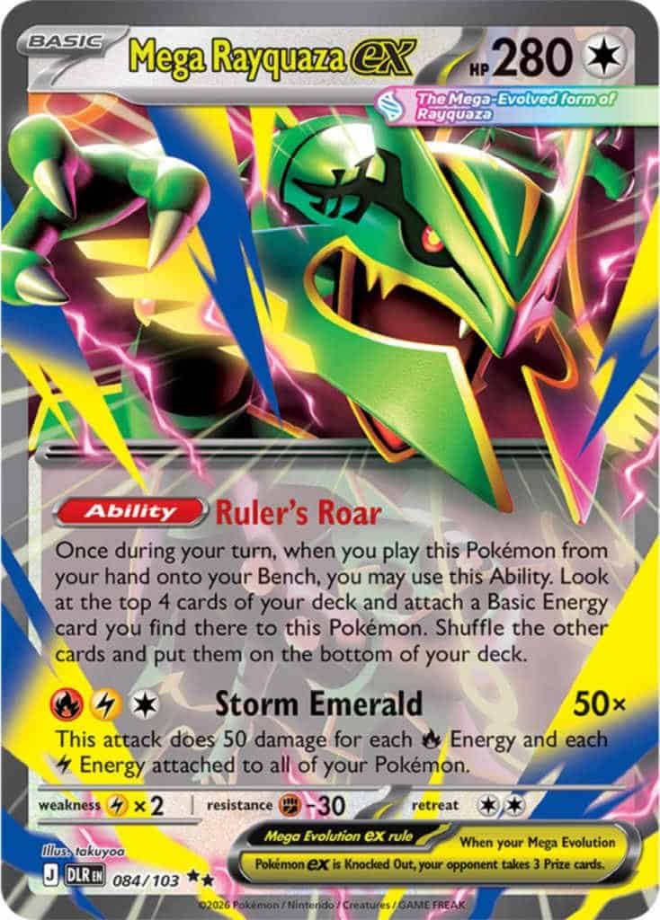 Mega Rayquaza ex from Delta Reign