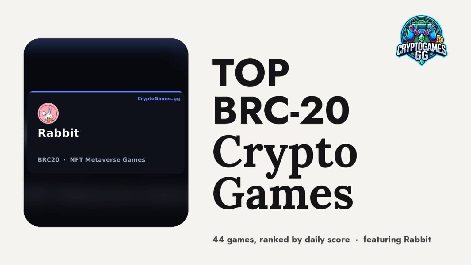Top BRC-20 Crypto Games — hero image featuring Rabbit