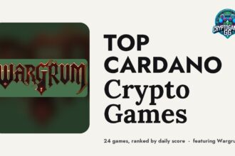 Top Cardano Crypto Games — hero image featuring Wargrum