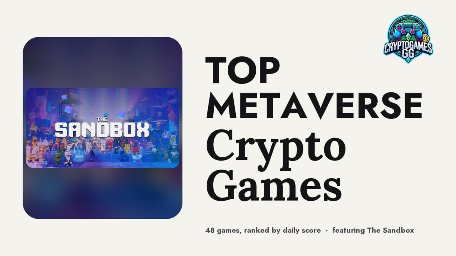 Top Metaverse Crypto Games — hero image featuring The Sandbox