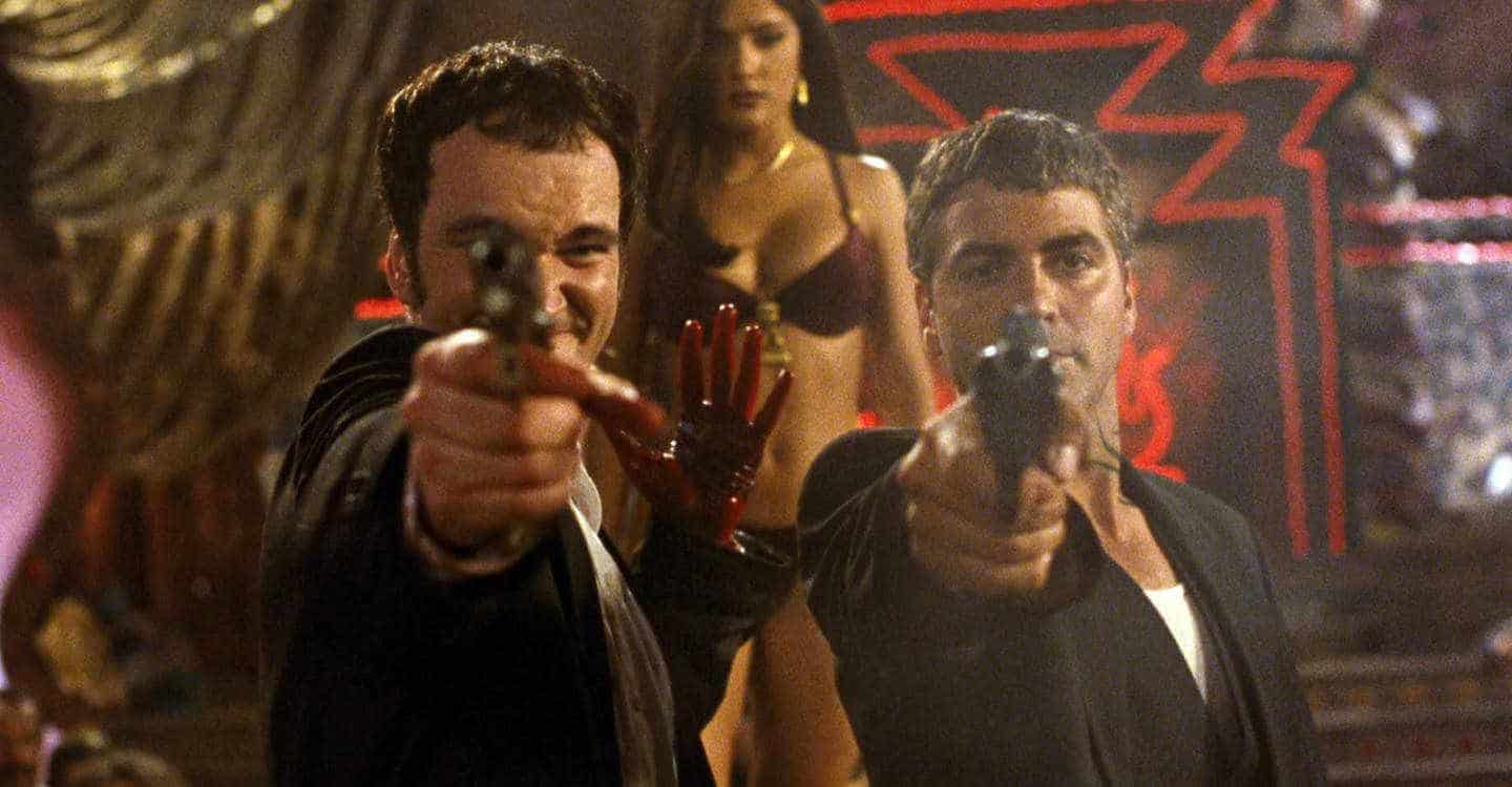 Quentin Tarantino and George Clooney in From Dusk Till Dawn.