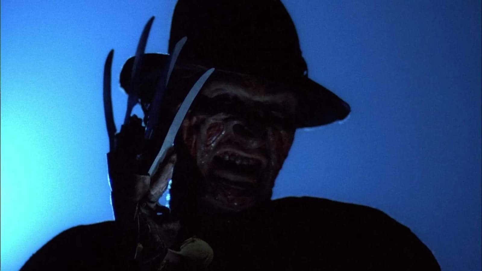 Freddy Krueger in its iconic fedora, posing with his bladed fingers.