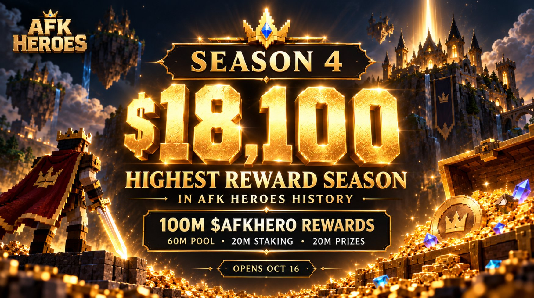 AFK Heroes Season 4 opens today, offering 100 million AFKHERO rewards