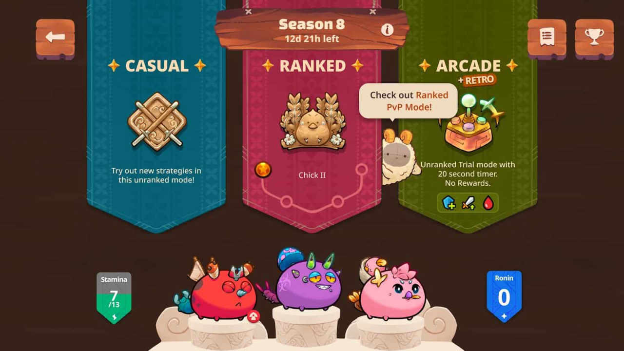 Axie Infinity gameplay screenshot 4, a card crypto game on Ronin