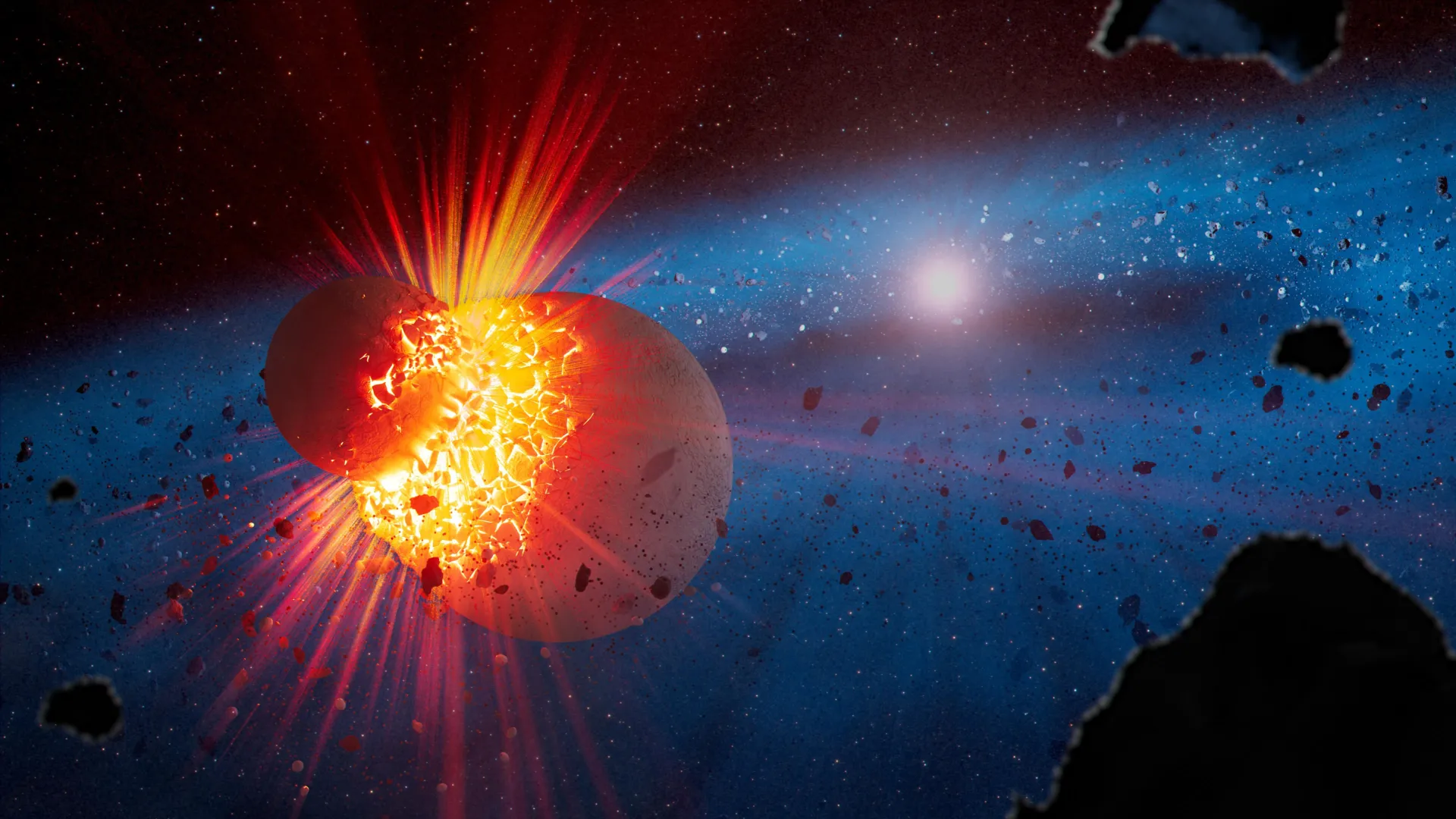 James Webb Space Telescope — NASA's Webb spots signs of Mars-sized worlds smashing together