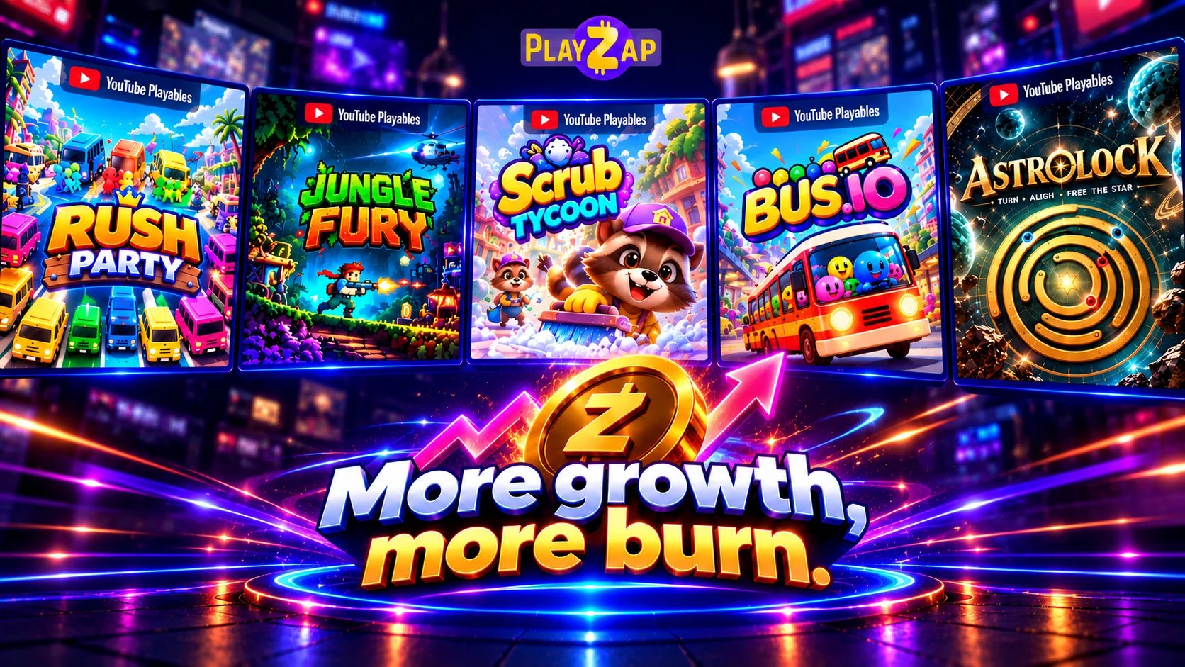 PlayZap commits all YouTube Playables revenue to PZP buyback and burn