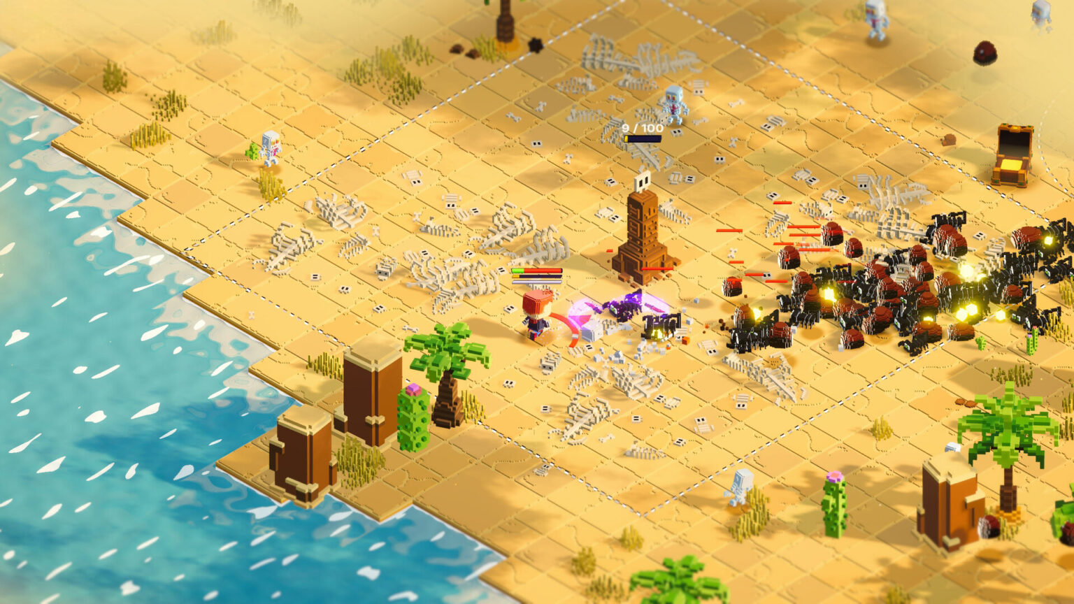 Voxie Survivor gameplay screenshot 4 – crypto game
